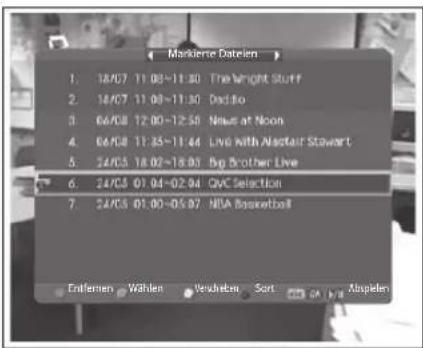 JVC LT-32DE9BU - Liste der Markierten Dateien - 1