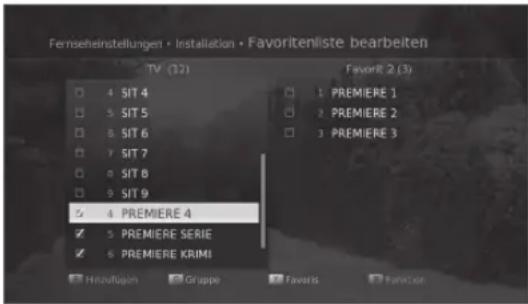 JVC LT-32DB1 - Favoritenliste bearbeiten (nur für TV-Eingang) - 2