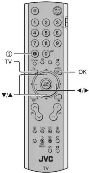 JVC LT-32C31BUE - Bedienung des Menüs des Fernsehers - 1