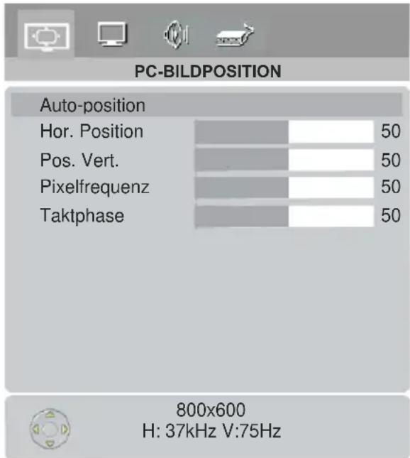 JVC LT-32F80 - Menü PC-Bildposition - 1