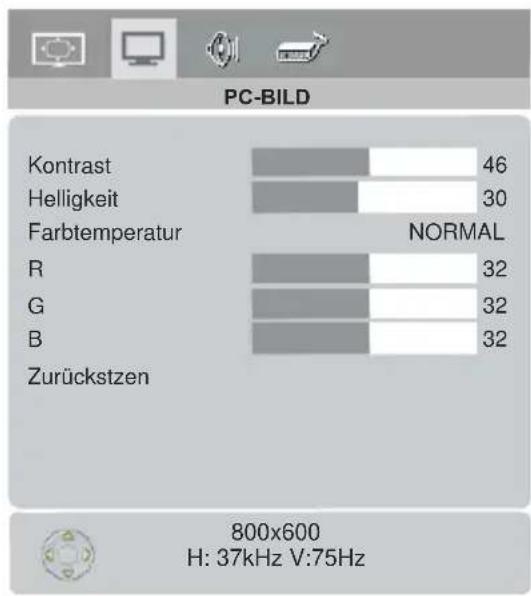 JVC LT-32F80 - PC-Bildmenü - 1