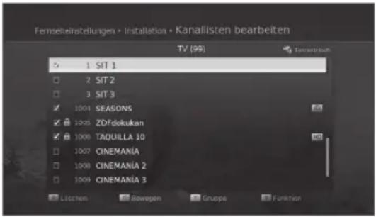 JVC LT-26DB1BU - Kanallisten bearbeiten (nur für TV-Eingang) - 2