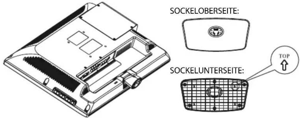 JVC LT-22DD1 - Anbringen des Fernsehersockels - 1