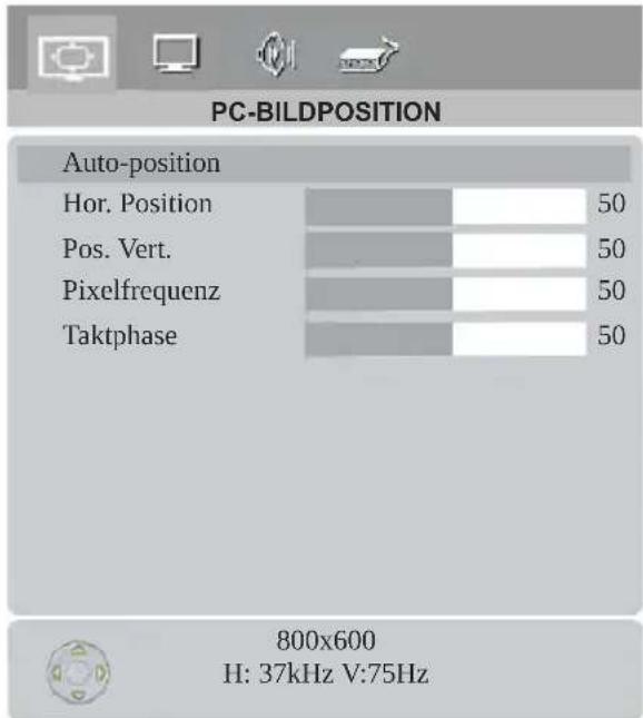 JVC LT-26F80 - Menü PC-Bildposition - 1