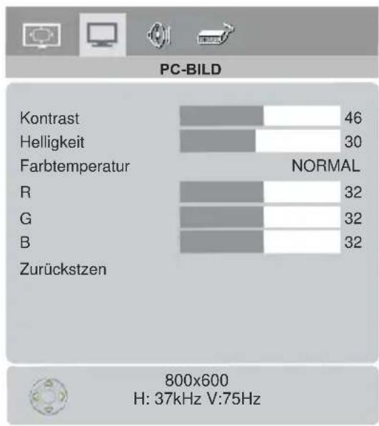 JVC LT-26F80 - PC-Bildmenü - 1