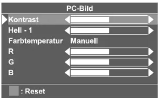 JVC LT-17C50BU - Das PC Bildmenü - 1