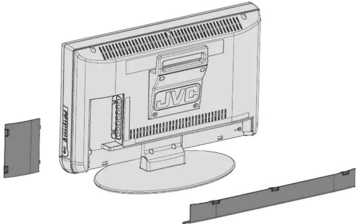 JVC LT-17C50BU - Entfernen der Anschlussabdeckung - 1