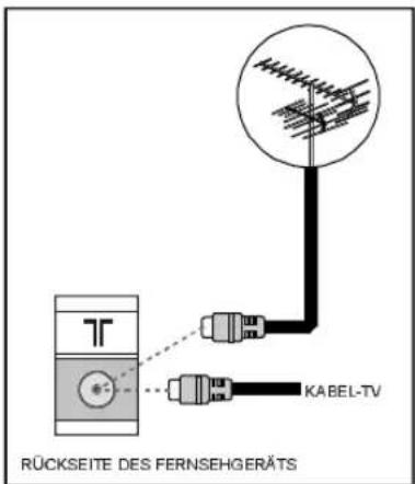 JVC LT-17C50BU - Anschlussmöglichkeiten an der RF-Eingangsbuchse - 1