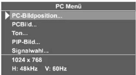 JVC LT-17C50BU - Hauptmenü im PC-Modus - 1