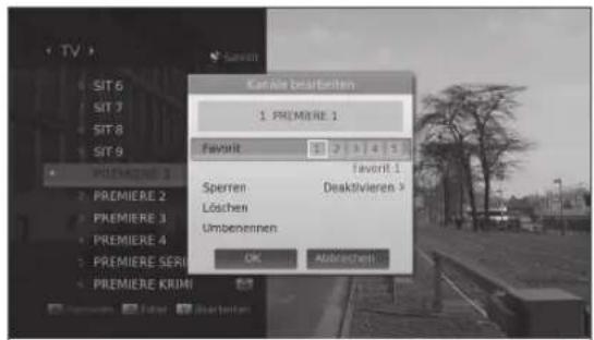 JVC LT-19DB1 - Kanäle bearbeiten in der Senderliste - 6