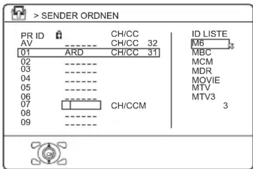 JVC PD-42X50 - Drücken Sie die blaue Taste, um die ID LISTE (Liste der Kanalnamen) anzuzeigen - 1