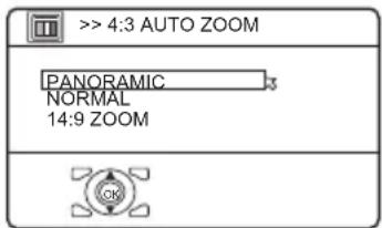 JVC PD-42X50 - Wählen Sie 4:3 AUTO ZOOM, und drücken Sie dann die Taste OK - 1