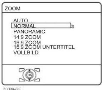JVC PD-42X50 - Drücken Sie die Taste ZOOM zum Aufrufen des ZOOM-Menüs - 1