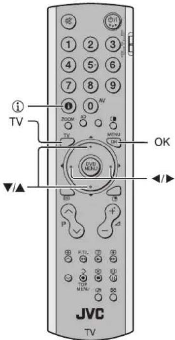 JVC PD-42V31 - Bedienung des Menüs des Fernsehers - 1