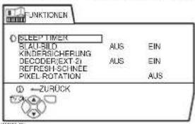 JVC PD-42V31 - Drücken Sie die Tasten ▼, um FUNKTIONEN zu wählen. Drücken Sie dann die Taste OK - 1