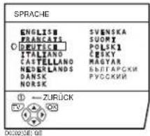 JVC PD-42V31 - Wählen Sie SPRACHE und drücken Sie dann die Taste OK - 1