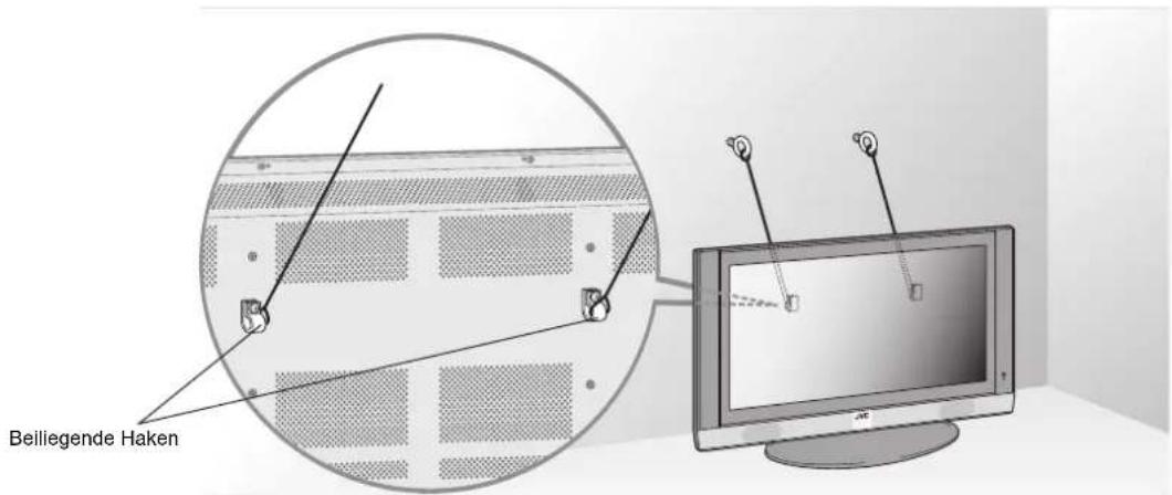 JVC PD-42V31 - WARNHINWEISE FÜR DIE TISCHAUFSTELLUNG: - 1