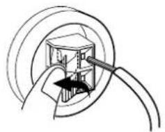 JVC PD-35D30ES - ■ Anschließen des Lautsprecherkabels an der Buchse des Subwoofers - 1