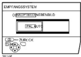 JVC PD-35D30ES - Wählen Sie EMPFANGSSYSTEM. Drücken Sie dann die Taste OK - 1