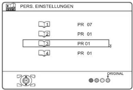 JVC PD-42B50 - PERS. EINSTELLUNGEN - 1