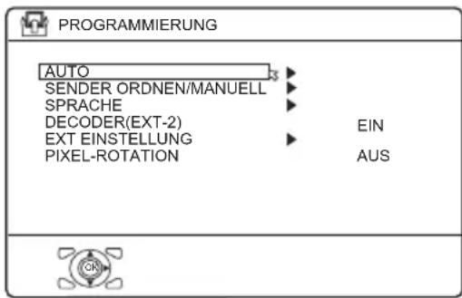 JVC PD-42B50 - Rufen Sie das PROGRAMMIERUNG-Menü auf und wählen Sie DECODER (EXT-2) - 1
