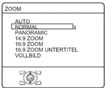 JVC PD-35B50 - Drücken Sie die Taste ZOOM zum Aufrufen des ZOOM-Menüs - 1