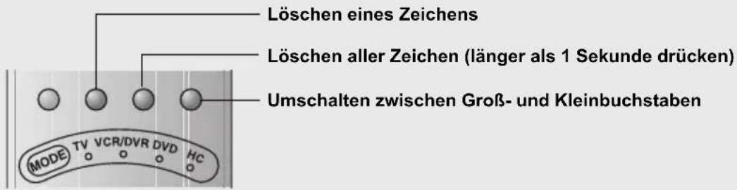 JVC LT-42DV8BG - Löschen oder Ändern eines Zeichens - 1
