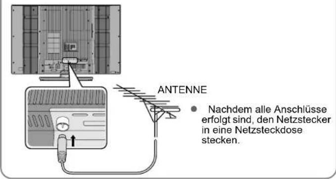 JVC LT-42DS9BU - Anschluss der Antenne - 1