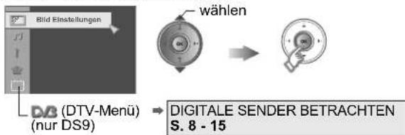 JVC LT-42DS9BU - Gewünschtes Menü aufrufen - 1