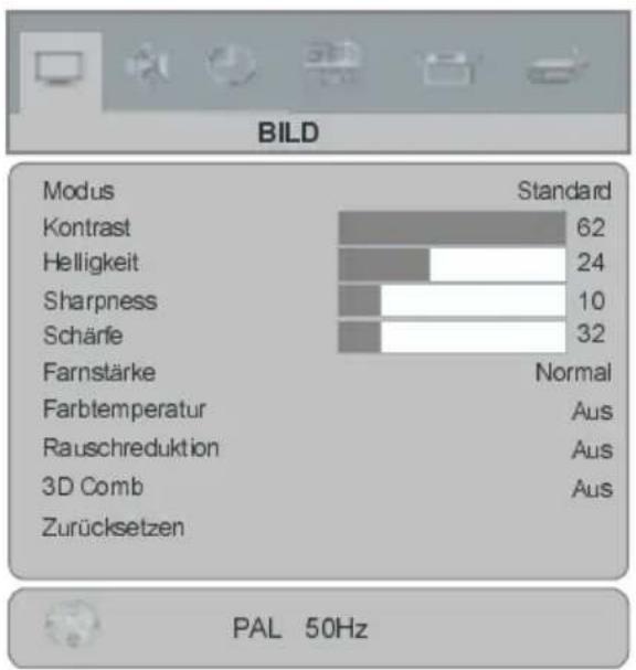 JVC LT-37DF7 - Bildmenü - 1