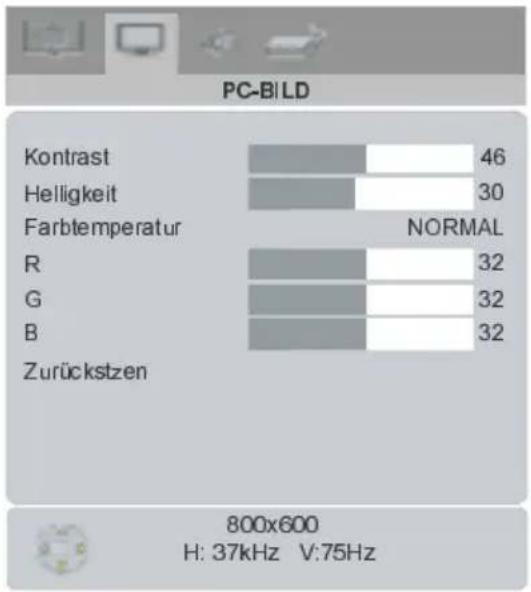 JVC LT-37DF7 - PC-Bildmenü - 1