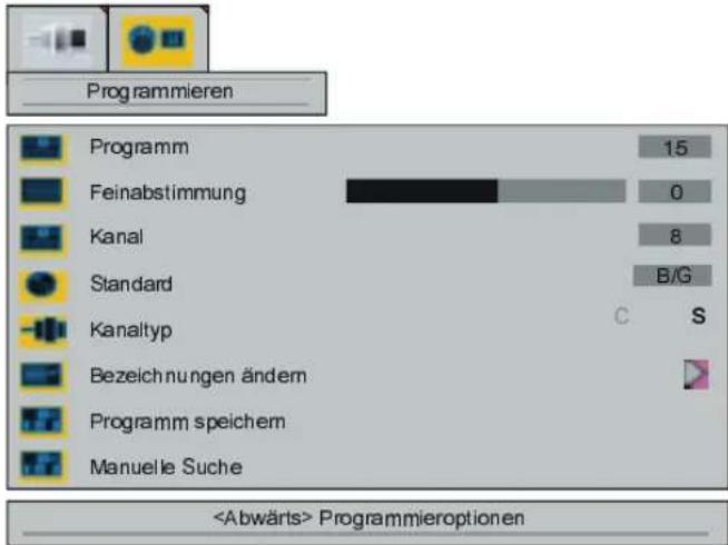 JVC LT-30E45S - Programmmenü - 1