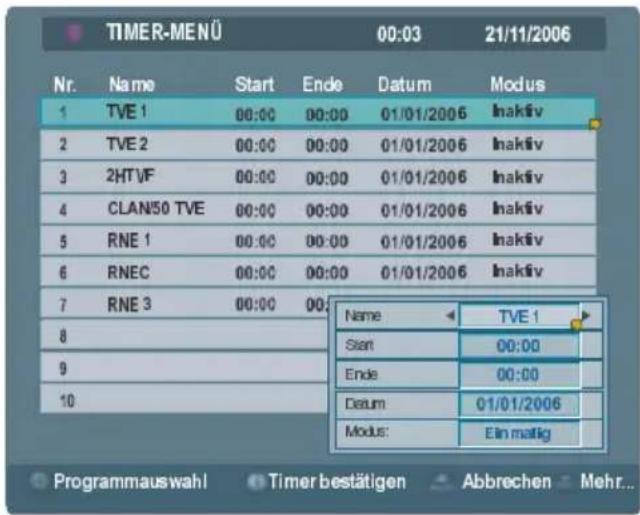 JVC LT-26DF7 - Drücken Sie die Tasten "▲" 7" "V" mit die Nummer des Timers zu wählen, und anschließend die Taste OK. - 1