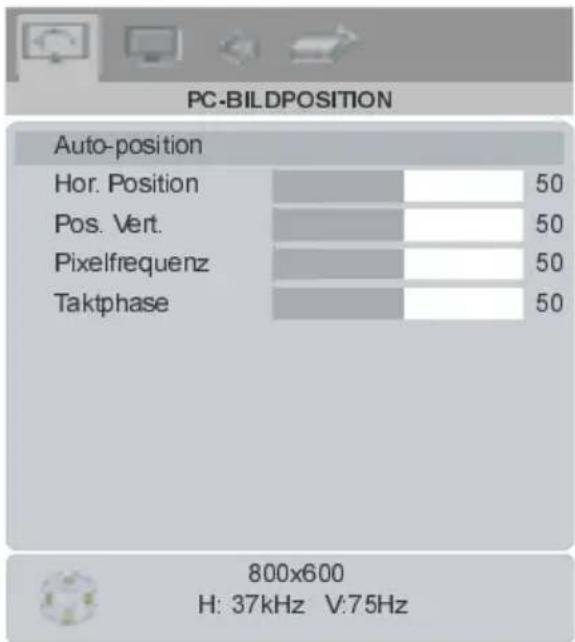 JVC LT-26DF7 - Menü PC-Bildposition - 1