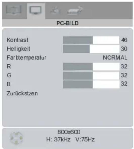 JVC LT-26DF7 - PC-Bildmenü - 1
