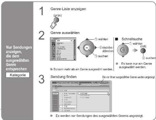 JVC LT-26DA8 - Sendung finden - 1