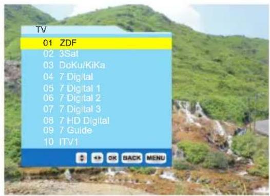 JVC LT-19DK8ZG - Kanal oder Radiosender wählen - 1