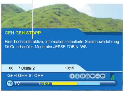 JVC LT-19DK8ZG - Wenn die Programminformation angezeigt wird, können Sie mit dem (Information) Knopf die aktuelle Programmbeschreibung anzeigen - 1