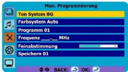 JVC LT-19DK8ZG - Wählen Sie Man. Programmierung, drücken Sie dann den OK oder Knopf - 1