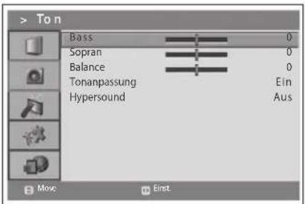 JVC LT-19DB9BD - Toneinstellungen: MENU > Ton - 1