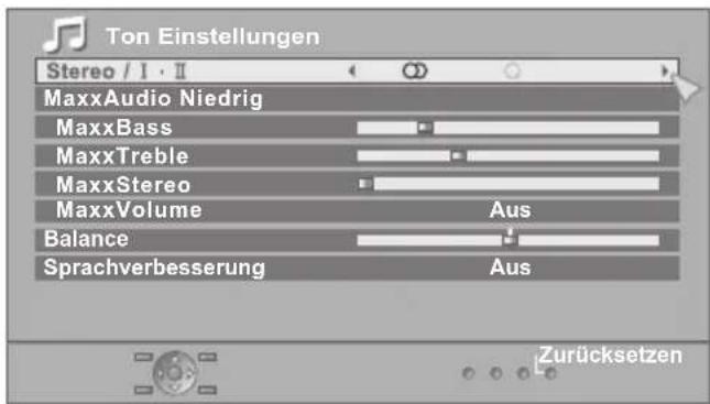 JVC LT-47DV8 - Ton Einstellungen - 1