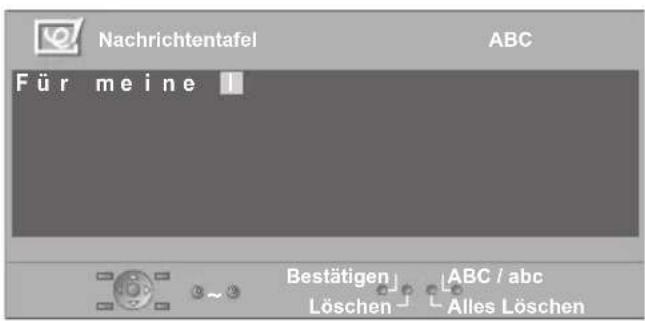 JVC LT-47DV8 - Mitteilung eingeben - 1