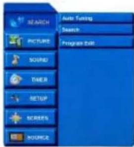 DENVER TFD-2620DVBT - SUCH-MENÜ (im TV-Modus) - 1