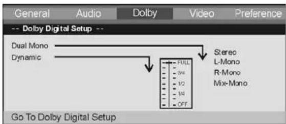 DENVER TFD-2206 - DOLBY-EINSTELLUNGEN - 1