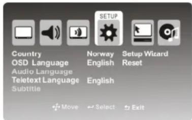 DENVER TFD-1914MC - SETUP MENU - 1