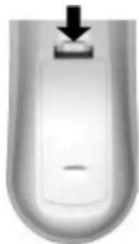 DENVER DFT-3215 - So setzen Sie die Batterien in die Fernbedienung ein - 1