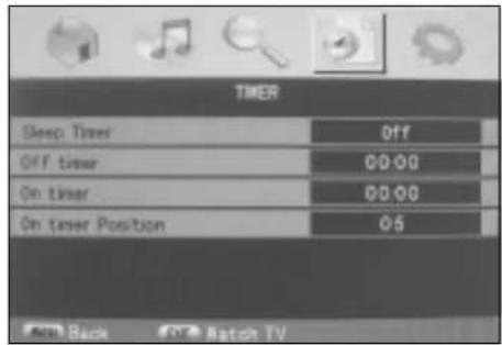 DENVER DFT-3215 - So verwenden Sie die Option "TIMER" - 1