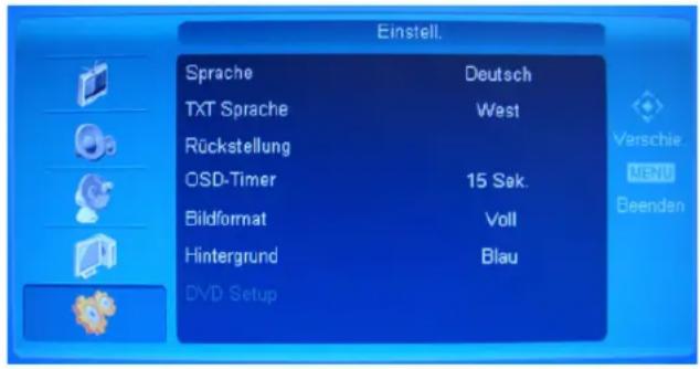 SEG Stockholm - SETUP menu options - 1