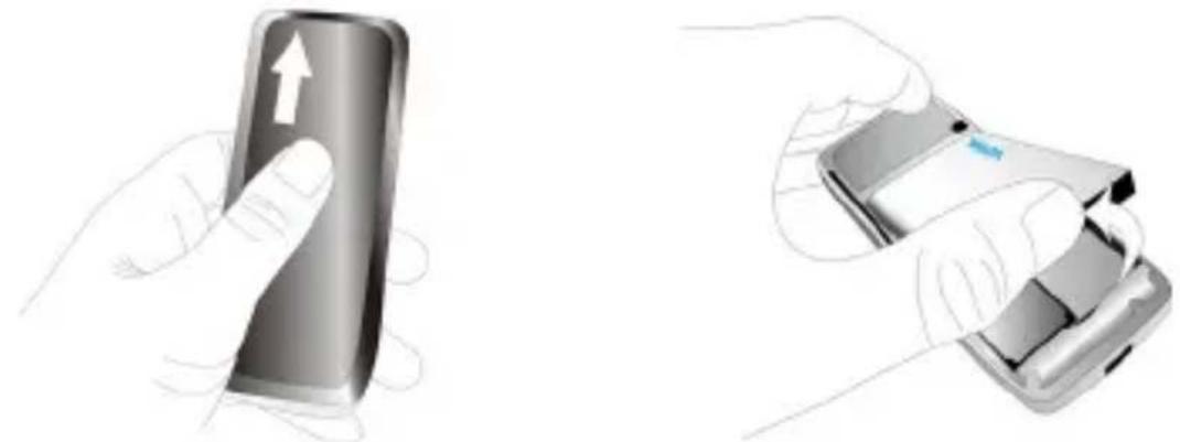 PHILIPS Xenium X100 - Inserting the SIM card - 1