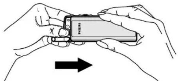 PHILIPS Xenium 989 - Entfernen des Akkus - 1